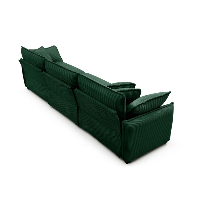Canapé modulaire surdimensionné 3 pièces Boneless, Vert