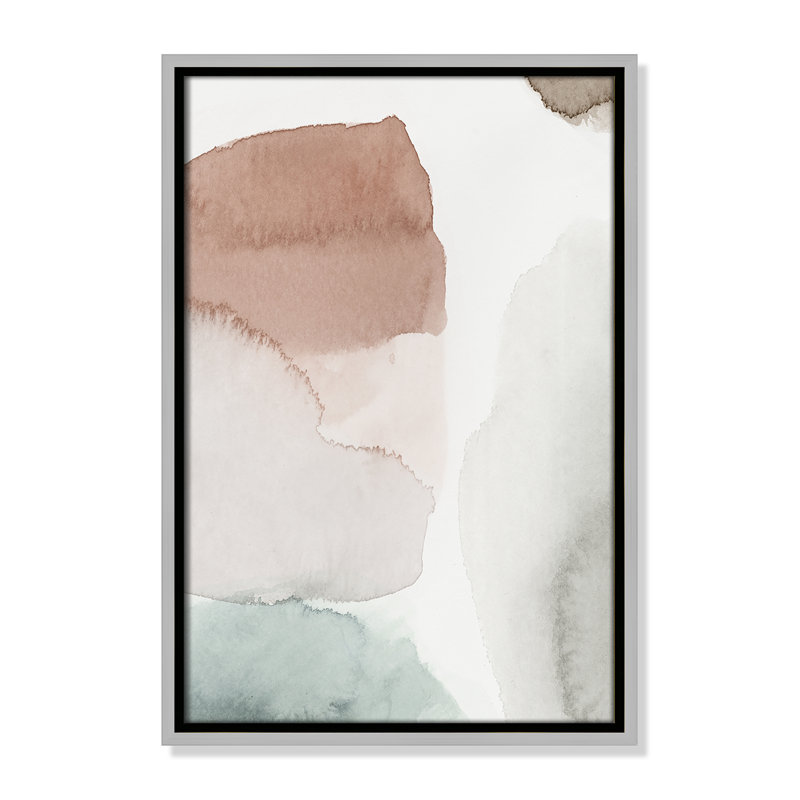 Weslyn Hopeful II - Floater Frame Painting on Canvas, 19.5" H x 13.5" W x 2" D, Silver Framed