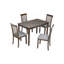 Table de salle à manger en bois rectangulaire, table de cuisine pour petit espace, table de salle à manger pour 4 personnes, noyer