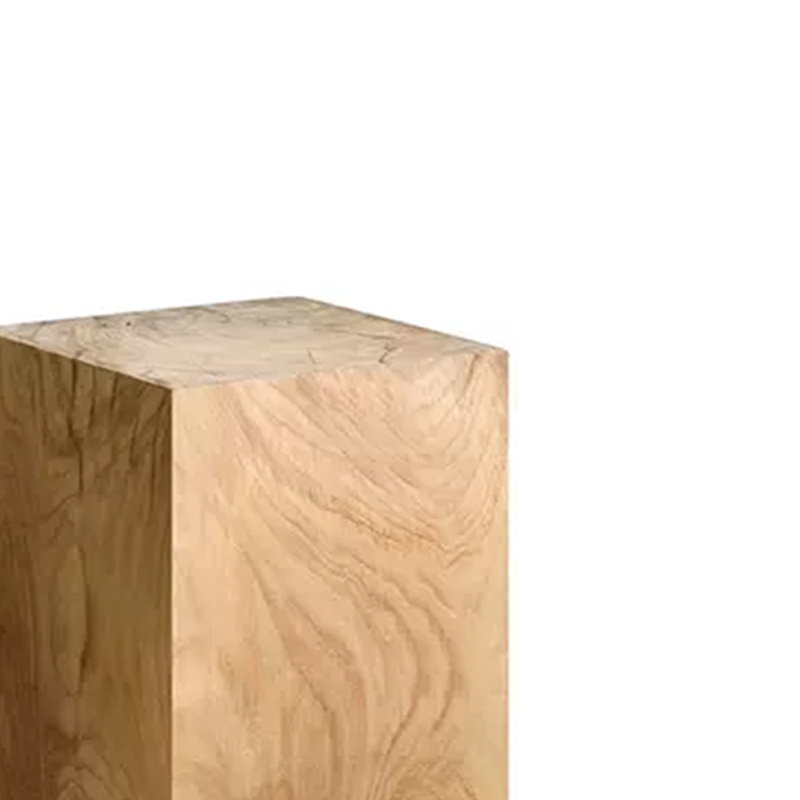 Table d'appoint de patio en bois massif