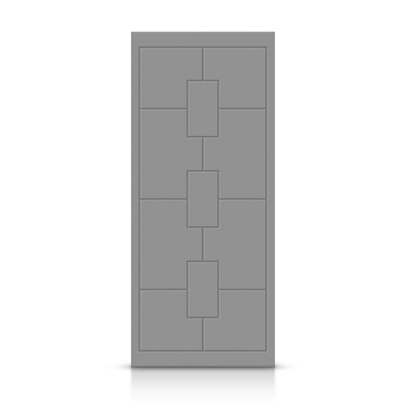 Porte standard à panneaux en bois, Gris clair, 30 po x 80 po