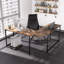 L-Shaped Metal Base Writing Desk-1425297131