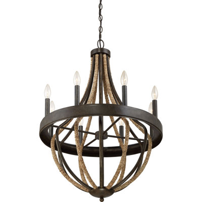 Lustre empire de style bougie à 8 lumières Anabell