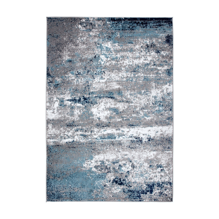 Willington Abstract Gray/Blue Rug