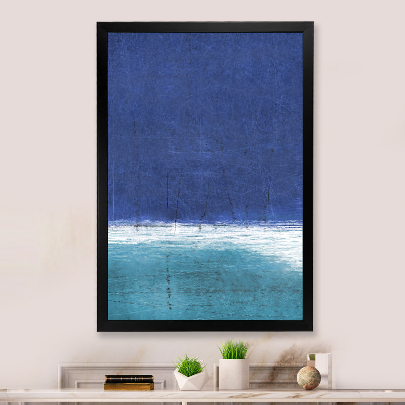 Art moderne gris et bleu II 2FDP47762, H 36 po x l 24 po x P 1 po, Noir