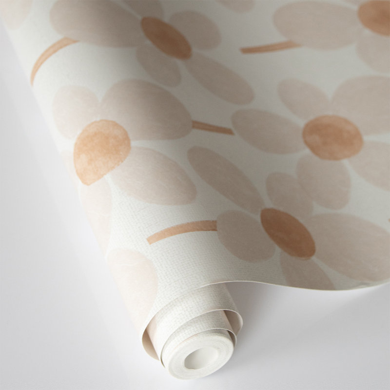 Flower Power Peel and Stick Wallpaper By Novogratz, Pink/Orange