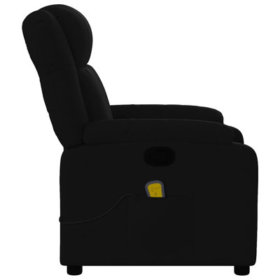  Massage Recliner Chair Black Fabric, Metal, Plywood, Foam Medium