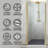 30-31.9 in. W x 72 in. H Pivot Swing Frameless Shower Door with Clear SGCC Tempered Glass-105844334