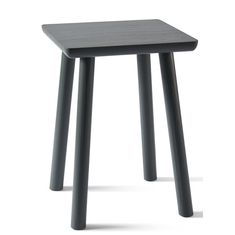 Solid Wood Accent Stool, Grey