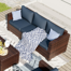 Azoriah 79.5'' Polyethylene (PE) Wicker Outdoor Patio Sofa