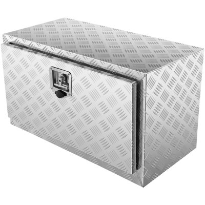 Heavy Duty Aluminum Diamond Plate Truck Box 30"14"16" Waterproof Latch Storage With Lock Keys For Van Trailer Of Hardware Silver Aluminium Alloy Container Organization Well - Built