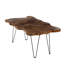 Table basse de salon en bois de teck brun Cole and Grey