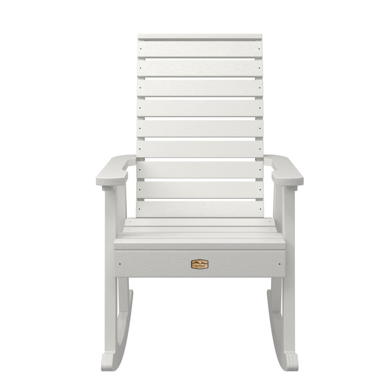 Chaise berçante en plastique Elisiah, Blanc