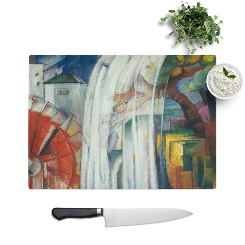 The Bewitched Mill by Franz Marc Chopping Board, 28.5cm W x 39cm L