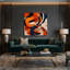 "Abstract Shapes" 68, art mural sur toile brune-153582513