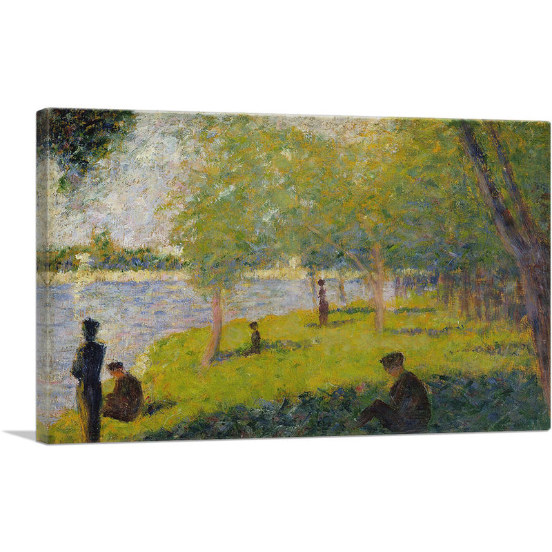 Étude pour un dimanche sur la Grande Jatte 1884 par Georges Seurat - reproduction d'art sur toile tendue