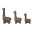 Ensemble de 3 figurines lama en métal sculpté Leslee
