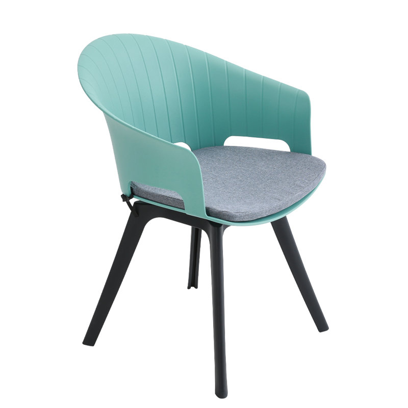 42cm H Upholstered Upholstered Back Side Chair, Blue