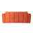 3-Seater Sofa with 2 Pillows (Orange)