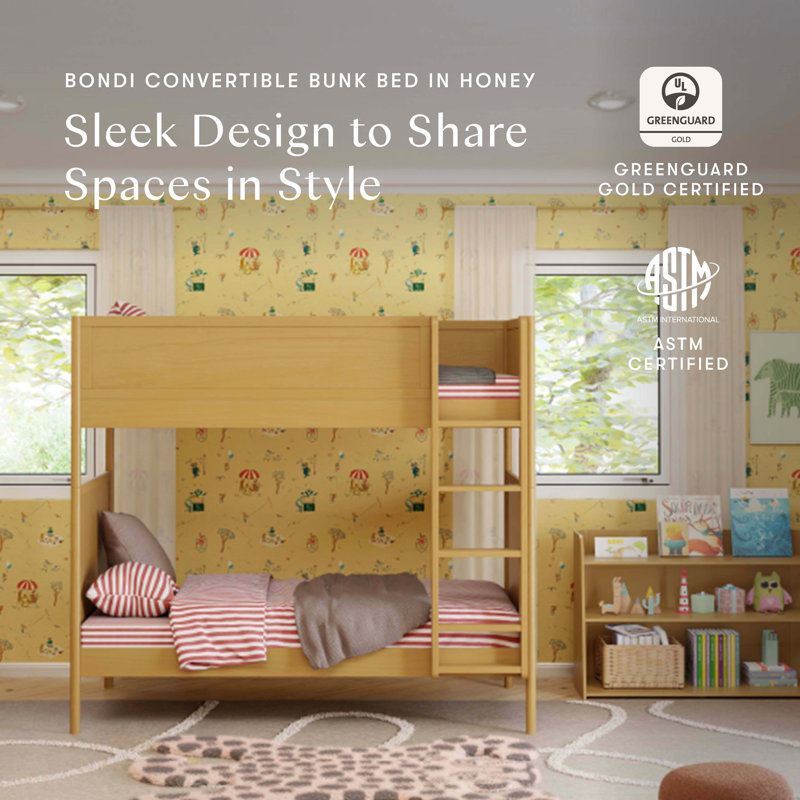 Bondi Convertible Bunk Bed, Honey