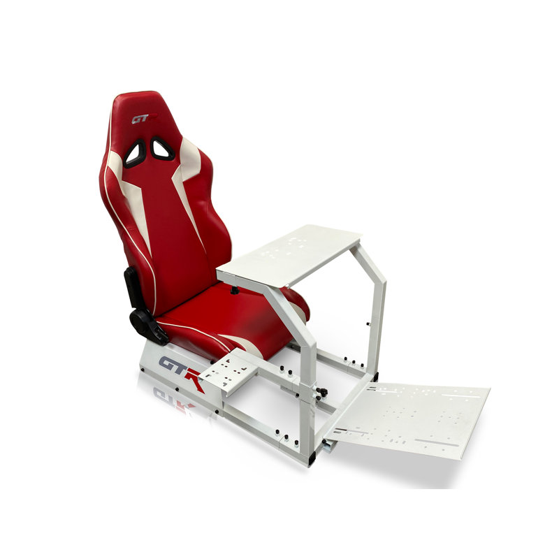Fauteuil de jeu GTR Simulation GTA, Blanc /Rouge