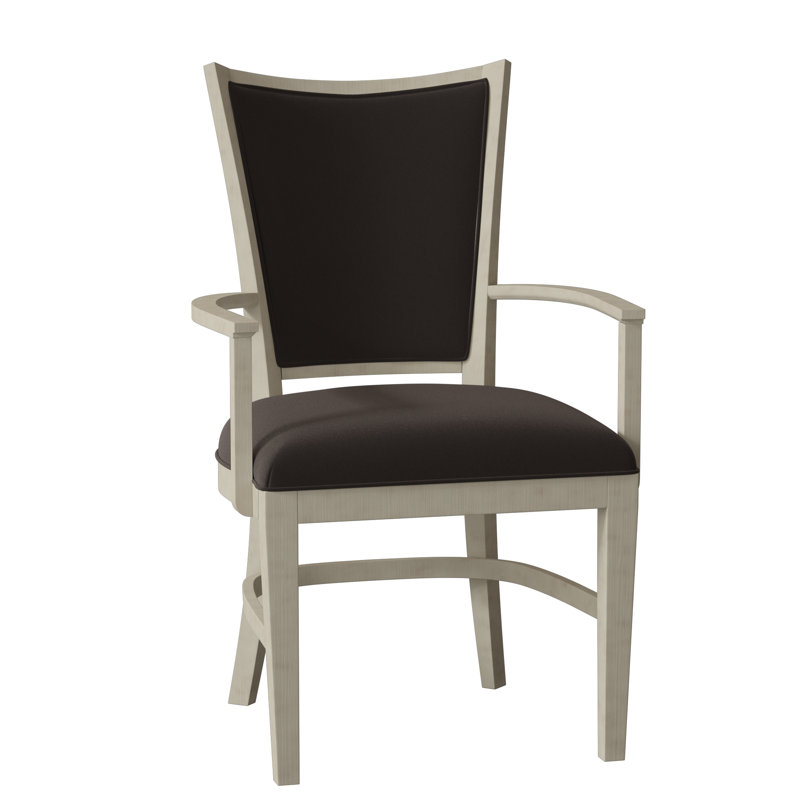 Hamlin King Louis Back Arm Chair, 9953 Mink, Charcoal