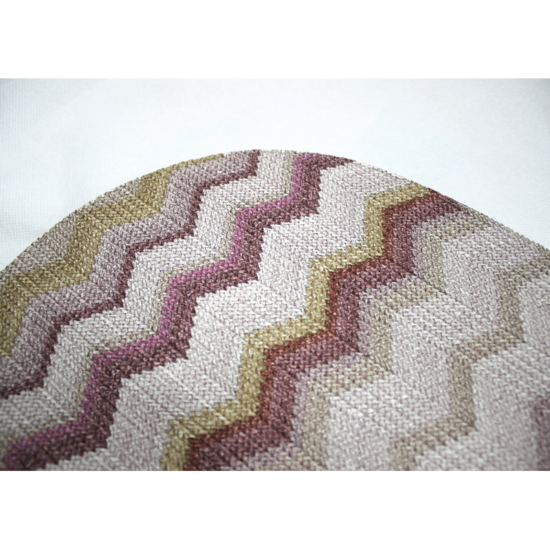 Montavion Polyester Chevron / Zig Zag Placemat, Pink/Blue/Grey