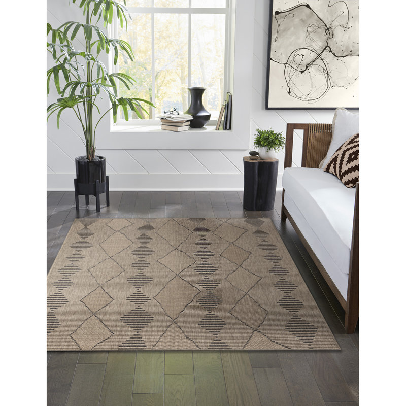 Tapis intérieur / extérieur Courtdale, Rectangle 5 pi 3 po x 7 pi 3 po