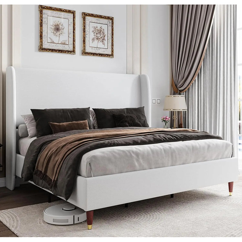 Structure de lit Premium Premium en gris clair