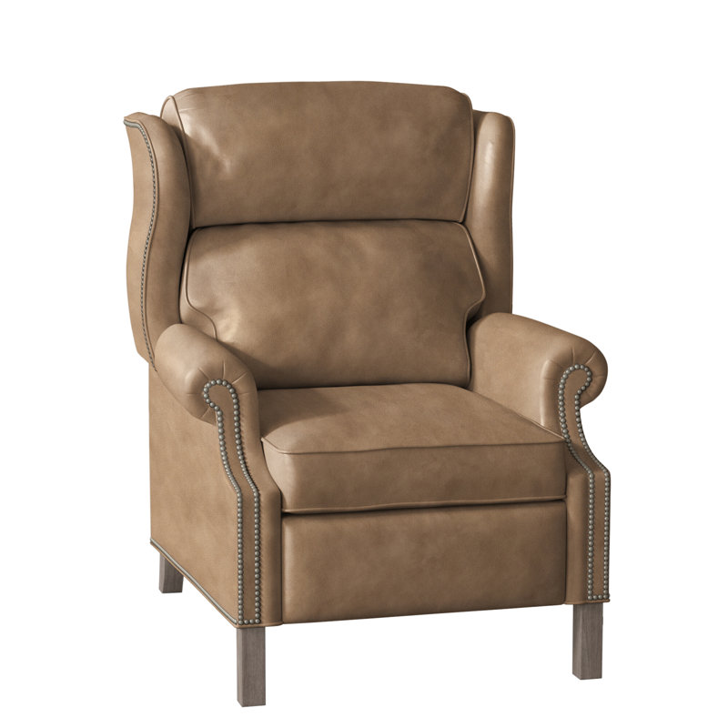 Presidential Recliner, Rio Mineral Genuine Leather, Stone, Pewter