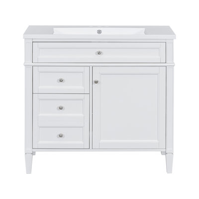 Meuble-lavabo simple 36,01 po avec plateau en bois manufacturé Dragen