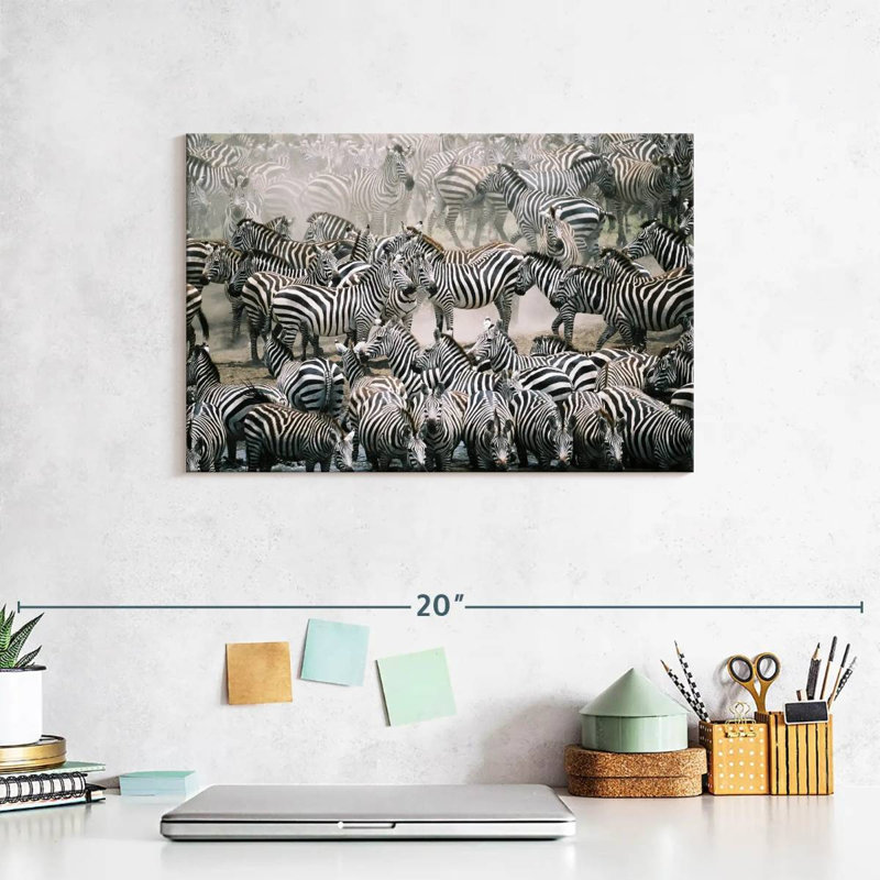 Brampt Zebra Herd, 8" H x 12" W