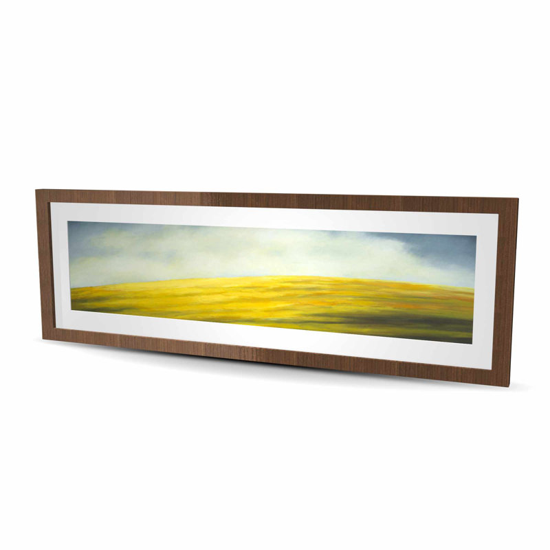 Hillock - Yellow Mountains, reproduction encadrée avec passe-partout | Décoration intérieure