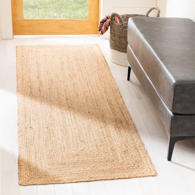 Foxdale Natural Fiber Flat Weave Jute Solid Color Rug
