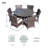 Talene 6 - Person Patio Dining Set with Round Table , Cushions Included-2093616221