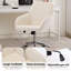 Chaise de bureau réglable en velours avec base en métal-1331299091