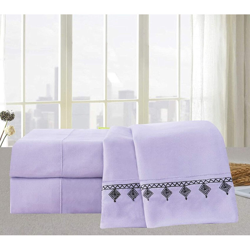 Microfiber Percale Sheet Set, Lilac, King