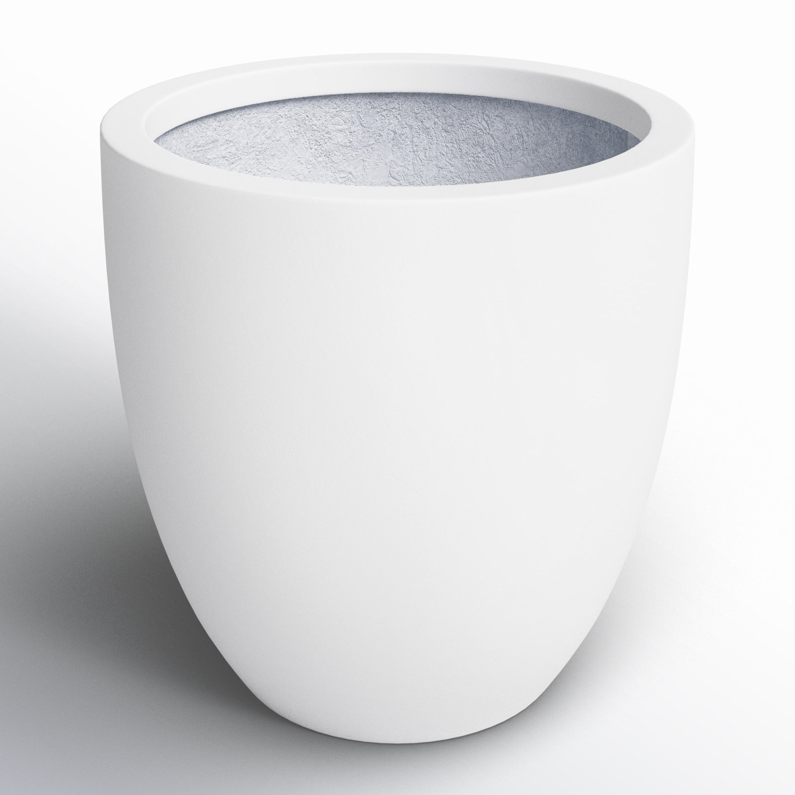 Handmade Pot Planter, 15" H x 15" W x 15" D, White