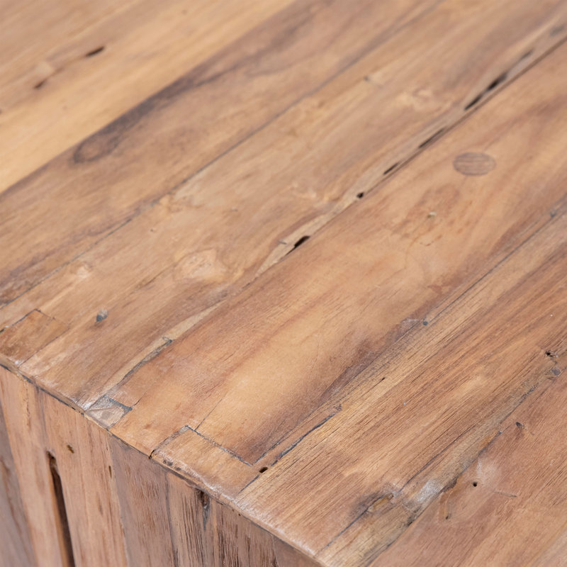 Klucevsek 60-inch Rectangular Reclaimed Teak Waterfall Dining Counter Table