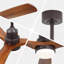 Ventilateur de plafond de 52 pouces avec lumière DEL - 3 températures de couleur réglables, fonction de mémoire, moteur à courant continu réversible, pour le salon et la chambre à coucher