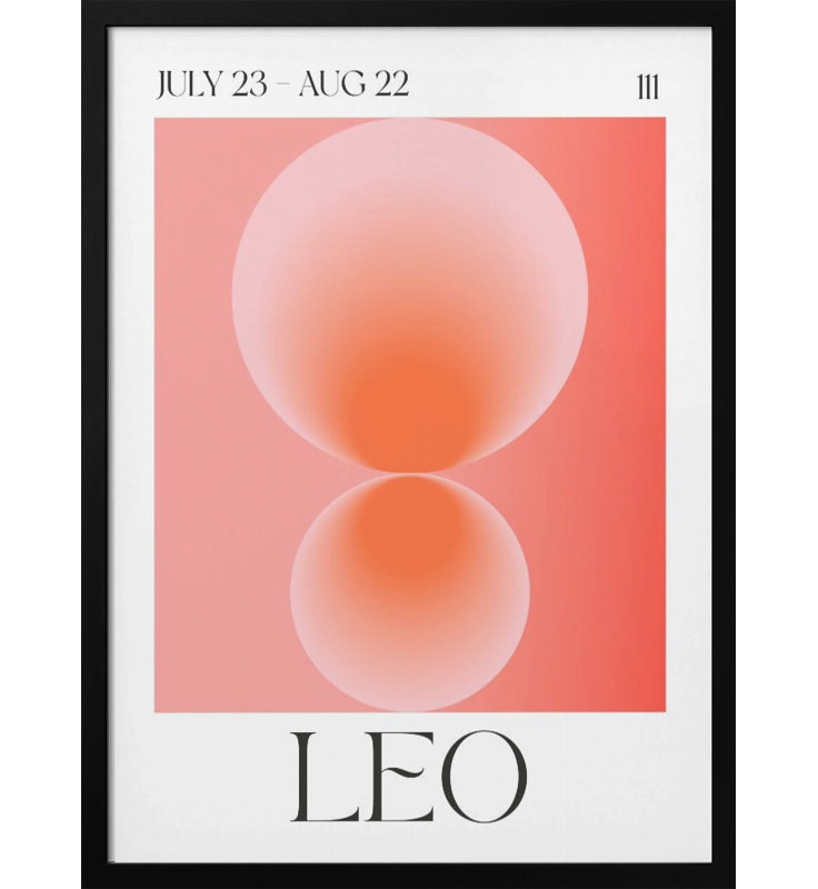 "Leo", reproduction d'art encadrée, H 40 po x l 30 po
