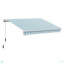 Auvent de patio rétractable avec abat-jour avec poignée à manivelle, tissu résistant à l'eau et aux rayons UV 280G / m² et cadre en aluminium pour terrasse, balcon, cour-111084812