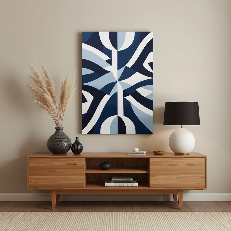 «Abstract Shapes» 11, art mural gris en métal, H 24 po x l 36 po