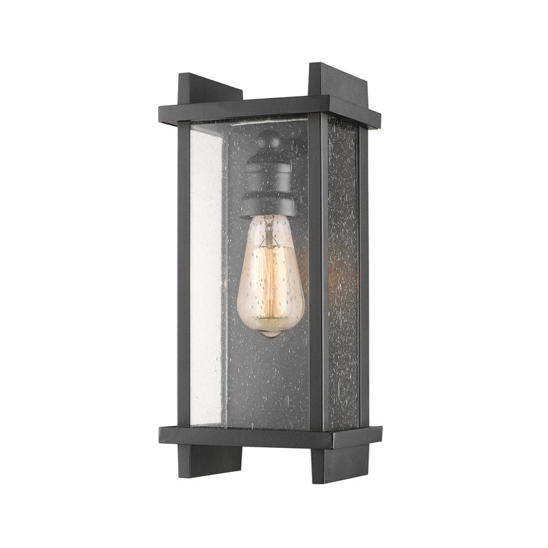 Casha Glass Wall Light, Black