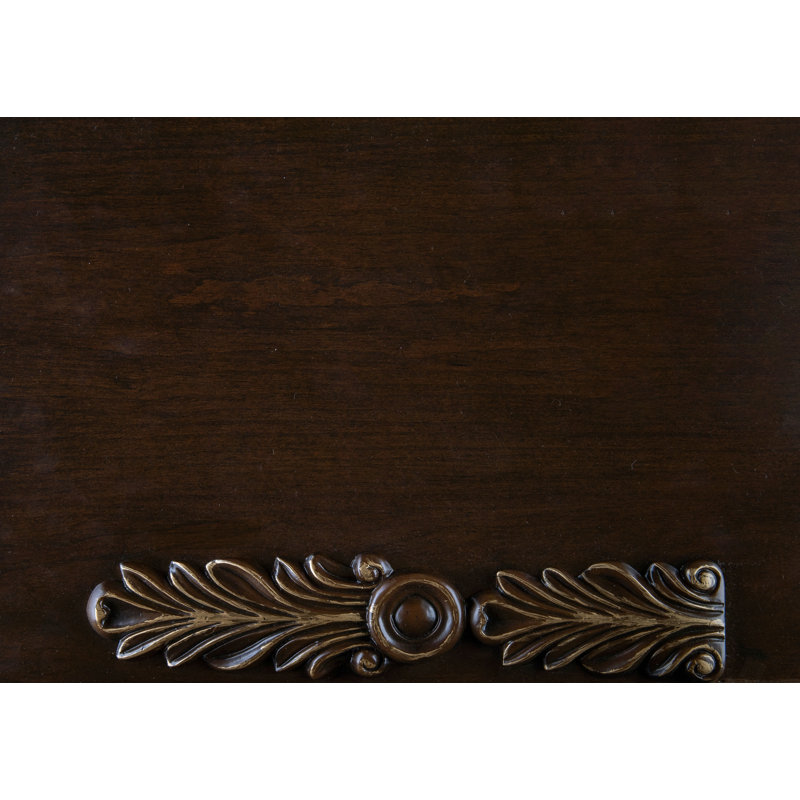 Finition cerisier de table formelle avec plateau en marbre de luxe traditionnel avec finition dorée et meubles de salon