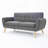 Charming Loveseat With Button-Tufted Backrest And Tapered Wood Legs, Ideal For Small Spaces And Modern Decor.