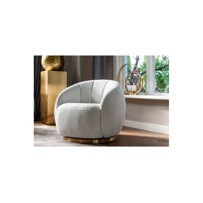Fauteuil demi-tonneau en polyester 31 po Jago