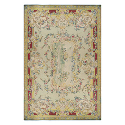One-of-a-Kind 14'4x21'4 1910s Wool Area Rug