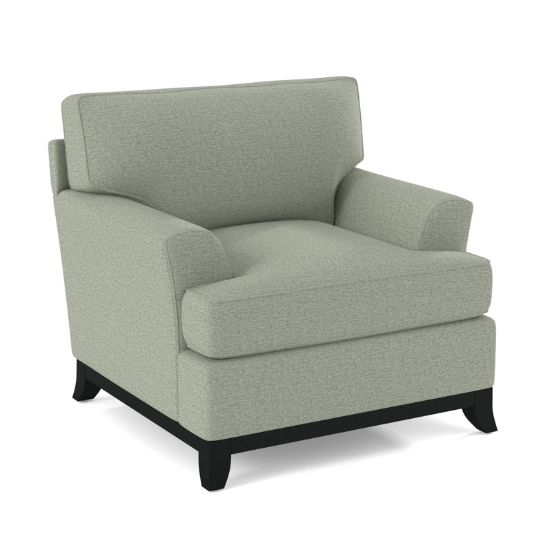 Oaks Way Armchair, Black, White Performance Fabric; 0851-94