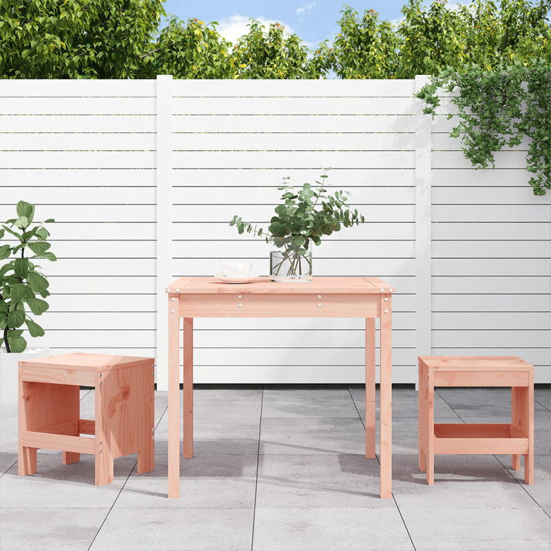 Nazayah 17 Stories Bar Set with Wood Frame and Solid Wood Outer Material, Pink